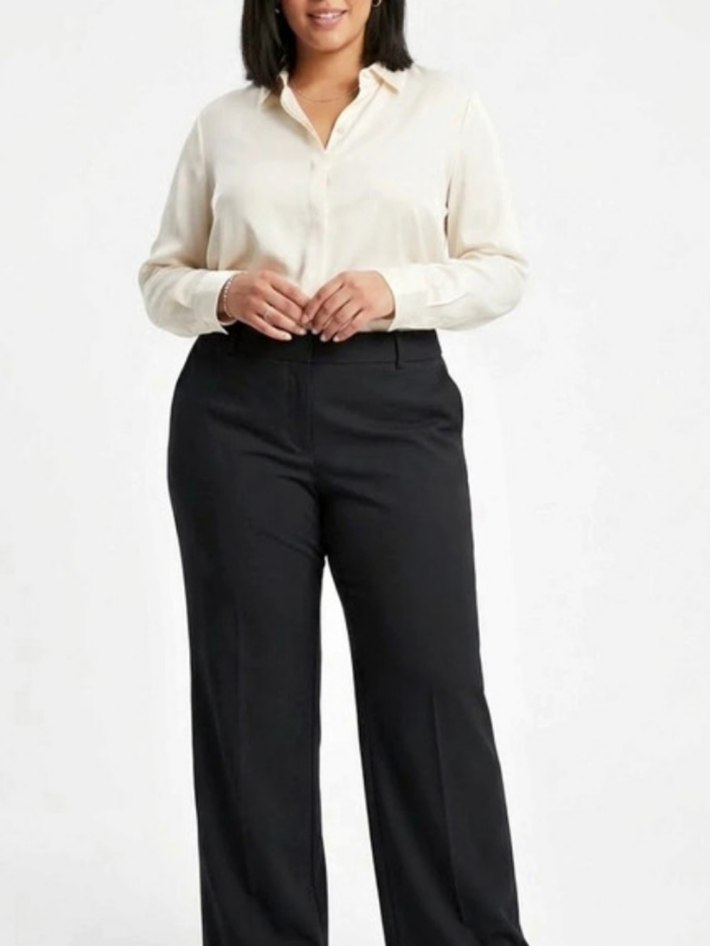 Lane Bryant Women's Straight Leg Pants Black Size 22